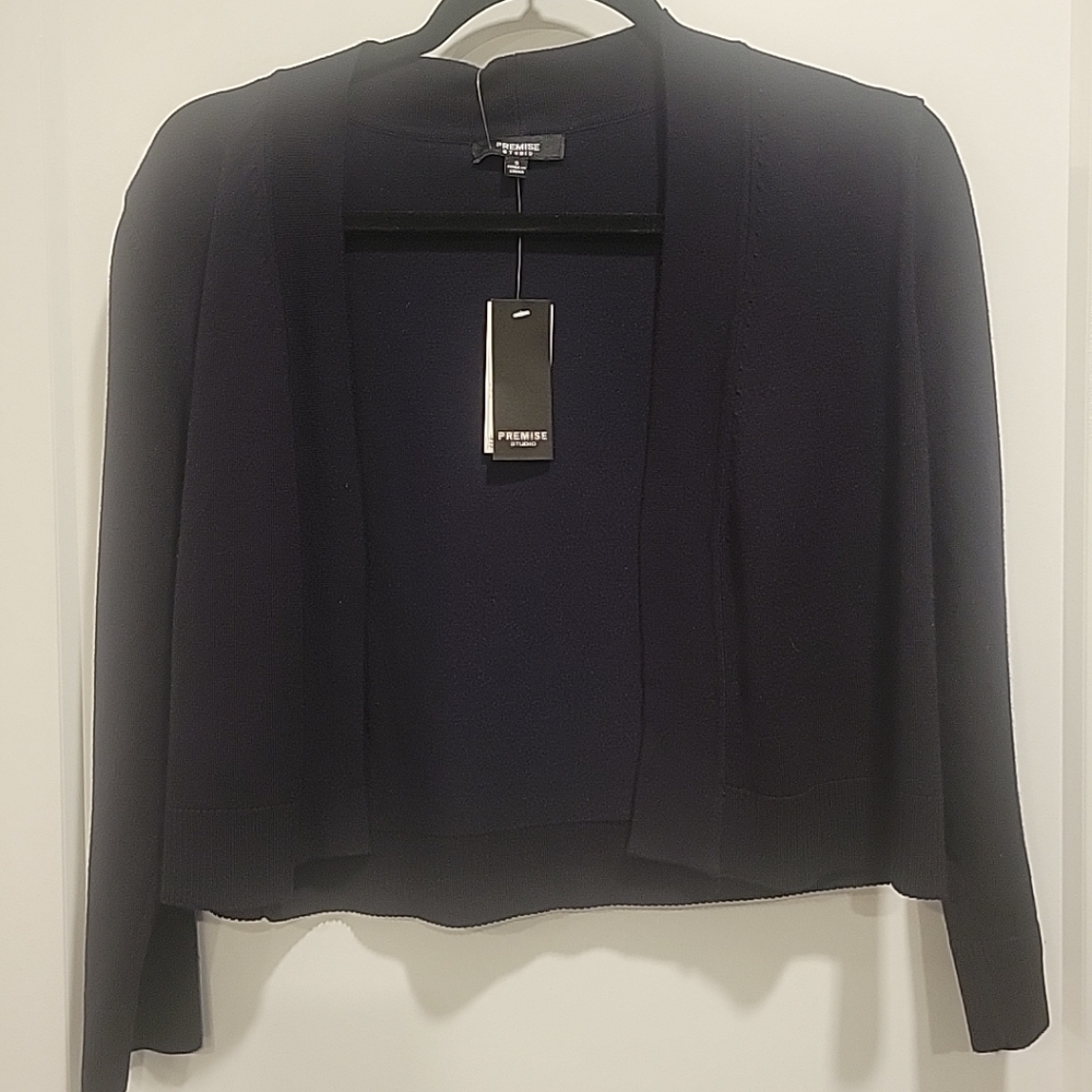 Premise Studio Navy Blue 3/4 Sleeve Sweater Sz Small